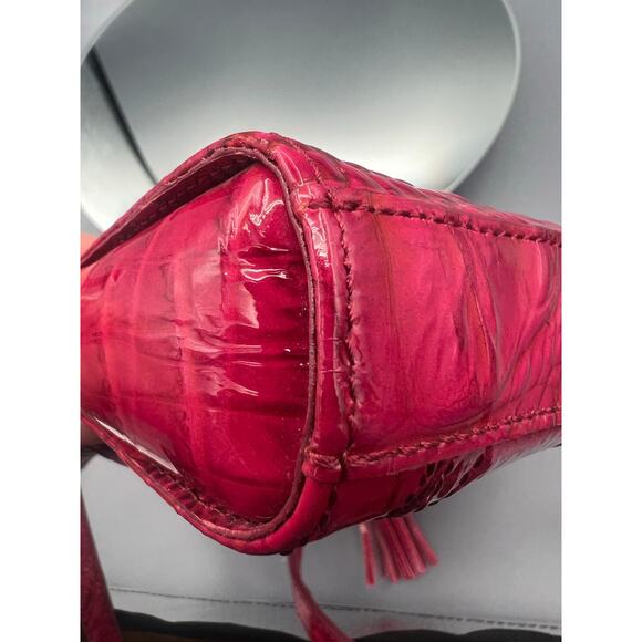 Brahmin Leather Melbourne Mimosa  Crossbody Bag croc-embossed - Picture 16 of 16